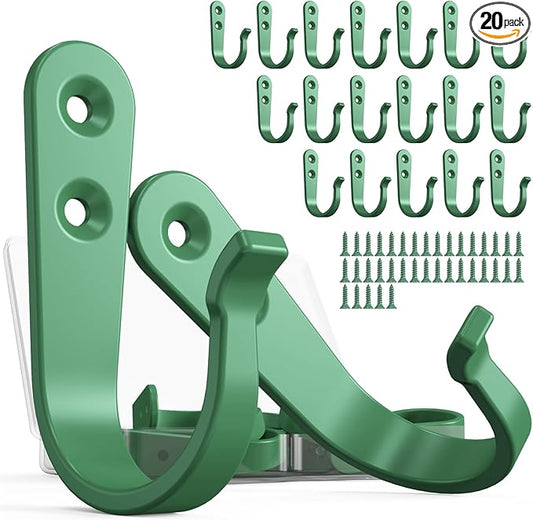 20PCS Heavy Duty Metal Wall Hooks, Coat Hooks by BREYDROK