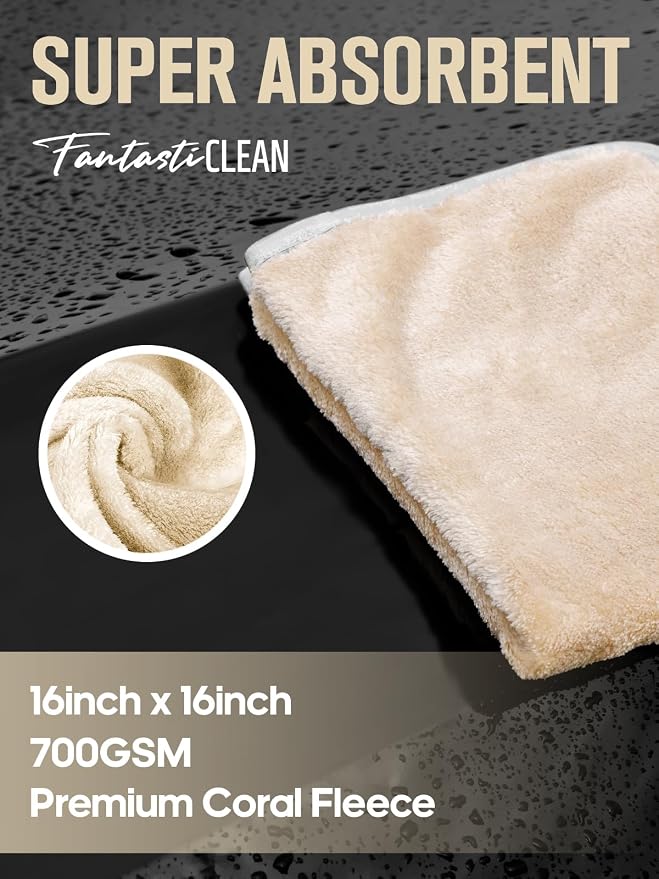 Fantasticlean Microfiber Car Detailing Towels, Car Drying Towel - Image 4