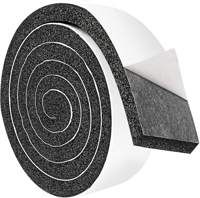2 Rolls 2 Inch W 1/2 Inch T Weather Stripping Air Conditioner Open Cell Foam by YIJUHOU