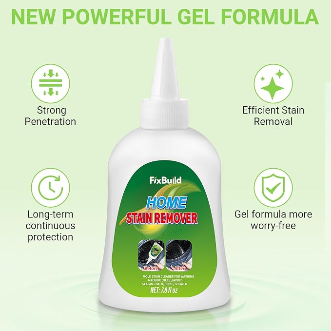 Home Remover Gel, Heavy Duty Stain Cleaner, Washer Rings and Caulk, 7.8 FL OZ - Image 6