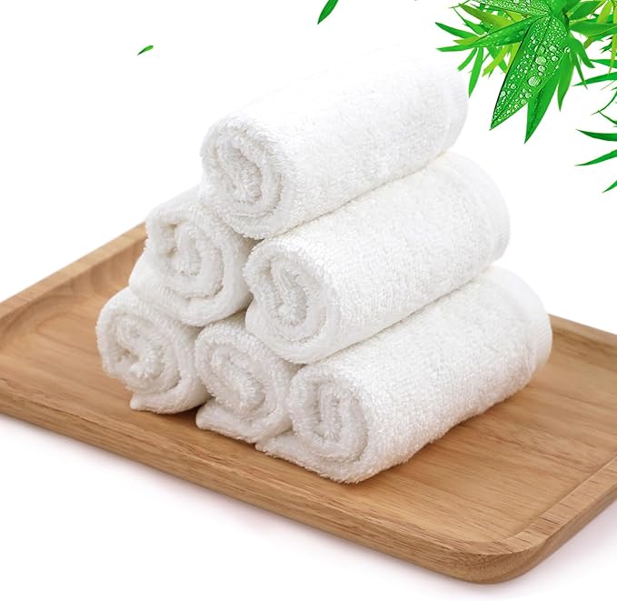 Dish Cloths 6 Pack, 10x14 inch Small Kitchen Washcloths by Jeffsun
