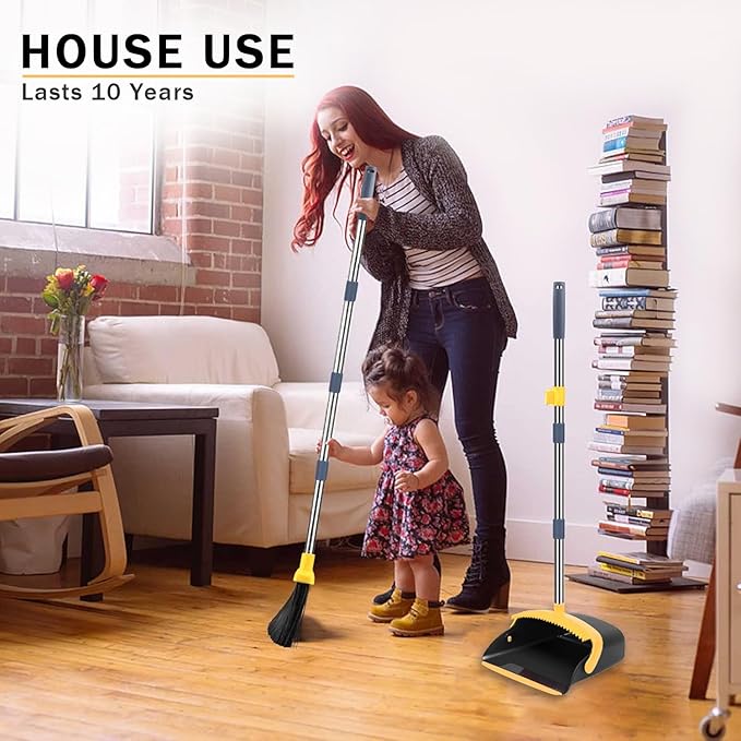 2-Pack is More economical，Upgraded Broom and Dustpan， - Image 6