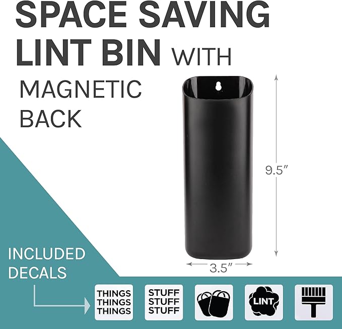 JS Jackson Supplies Small Black Lint Bin - Image 2