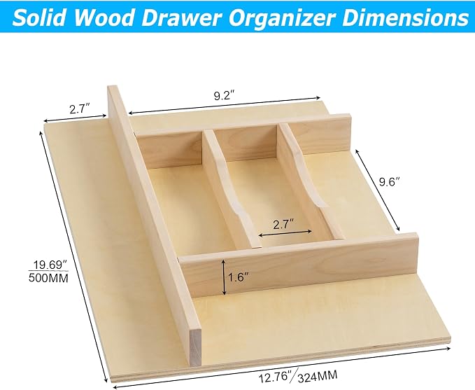 WelFurGeer Premium Wooden Silverware Organizer - Image 6