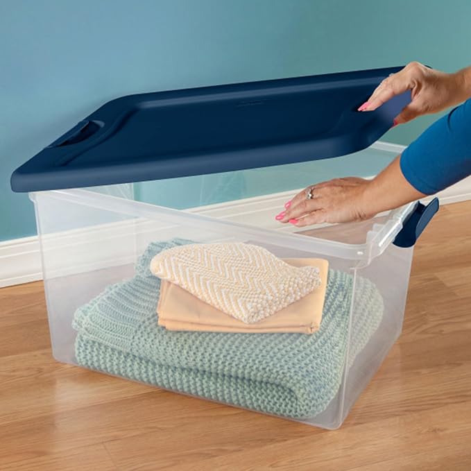 Sterilite 6-Pack Color Program, Large Clear Plastic Storage Bins - Image 5