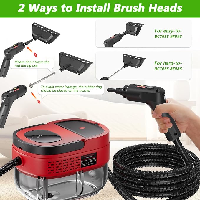 Handheld Steam Cleaner, 2500W High Pressure Steamer - Image 4