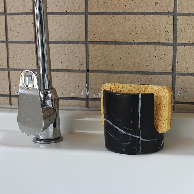 Natural Black Marble Sponge Holder - Image 2