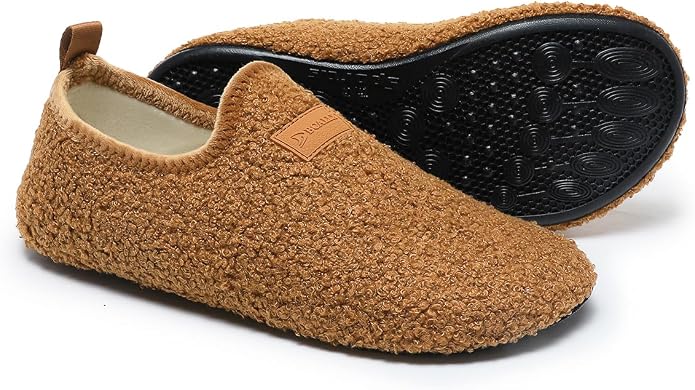 QZKDM Lightweight Slip on Grip Indoor House Slippers Barefoot Non Slip Home - Image 5