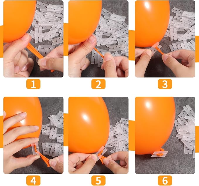 300 PCS Plastic Balloon Clips Ties, H Shape Sealing Clips Reusable Balloon Tie - Image 3