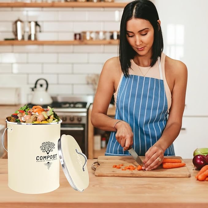 Kitchen Countertop Compost Bin, Odor Resistant Indoor Compost Bin - Image 7