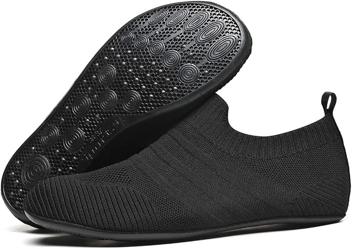 QZKDM Lightweight Slip on Grip Indoor House Slippers Barefoot Non Slip Home - Image 6