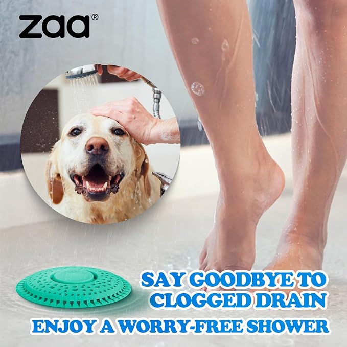 zaa Shower Drain Hair Catcher, 2 Pack Premium Silicone Drain Protector & Shower - Image 7
