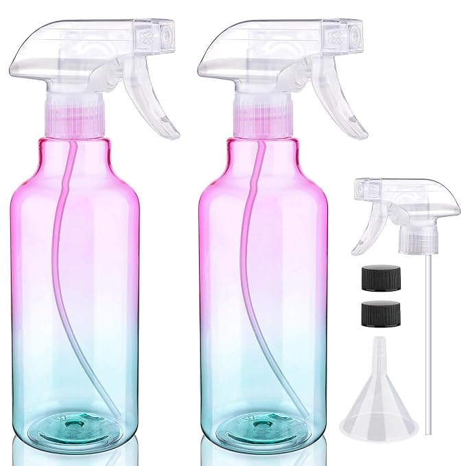 Plastic Spray Bottle 16.9oz Empty Spray Bottles Refillable Container Trigger by Hethyo
