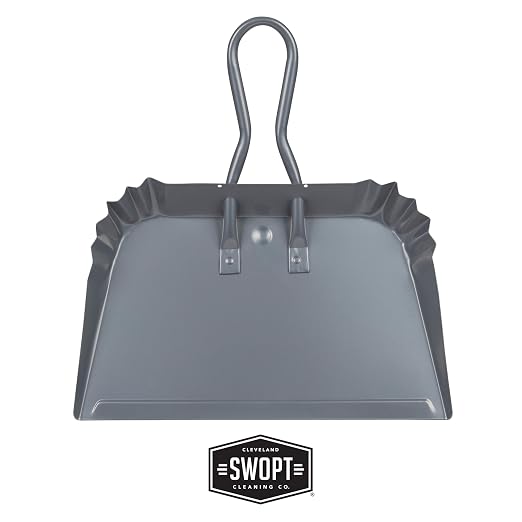 SWOPT Angled Broom Head + Push Broom Head + 17” Steel Dustpan – Multi-Surface - Image 4
