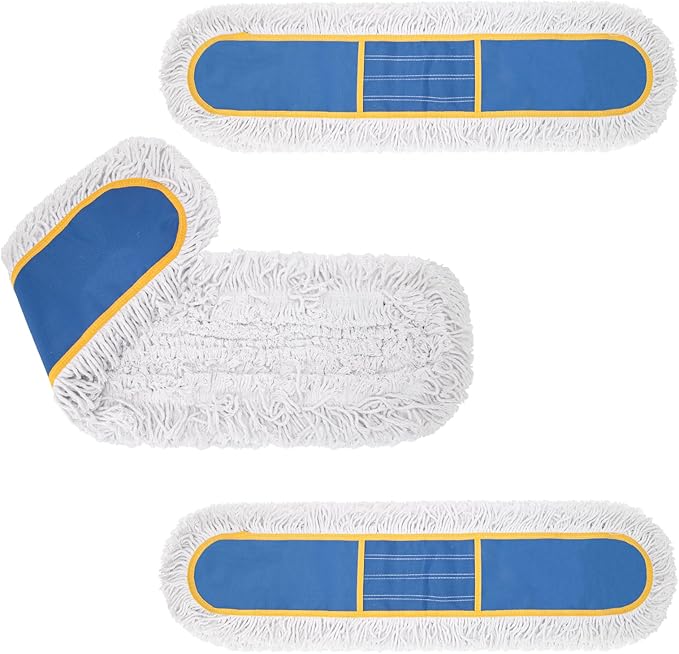 KeFanta 24" Commercial Dust Mop Replacement Heads, 3 Pack Reusable Industrial by KeFanta