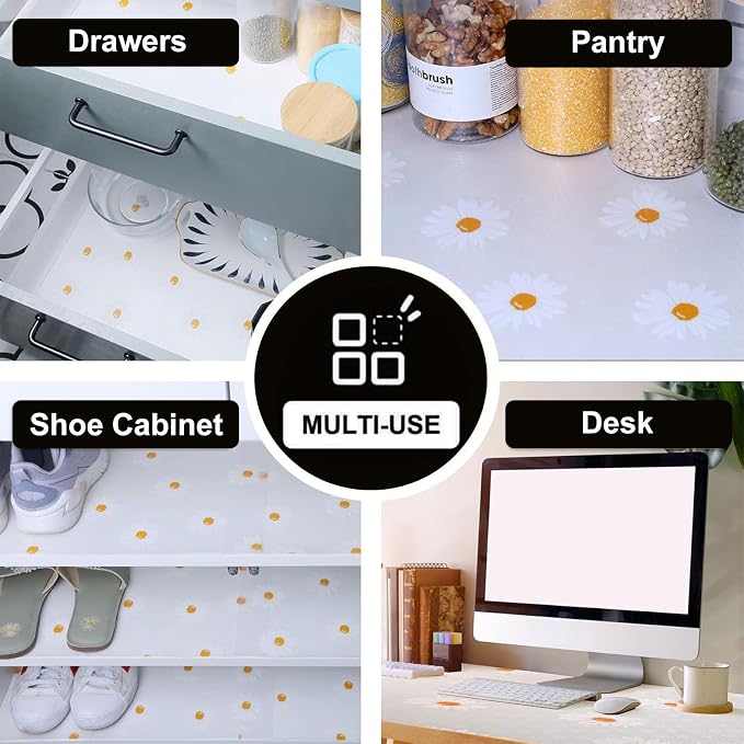 INNOLITES Shelf Liners for Kitchen Cabinets, Non Adhesive Drawer Cabinet Liner - Image 8