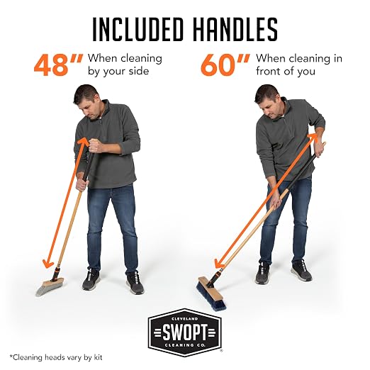 SWOPT Garage Kit — Includes 48” and 60” Wooden Handles, Smooth Surface Push - Image 8