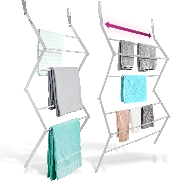 BLACK+DECKER Over The Door Expandable Telescopic Drying Rack, Clothes Organizer by BLACKDECKER