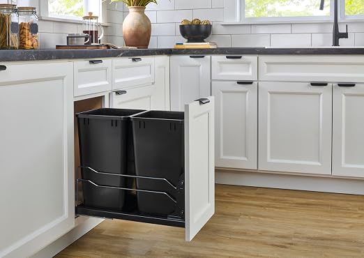 Rev-A-Shelf 53WC-1527SCDM-213 Double 27 Quart Pull-Out, Orion Gray - Image 2
