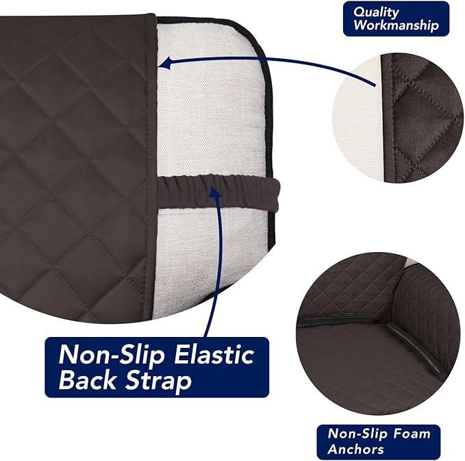 PureFit Reversible Quilted Sofa Cover, Water Resistant Furniture Protector - Image 3