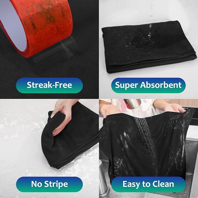Newwiee 6 Pcs Extra Large Microfiber Cleaning Cloth 30" x 20" Washable Reusable - Image 7