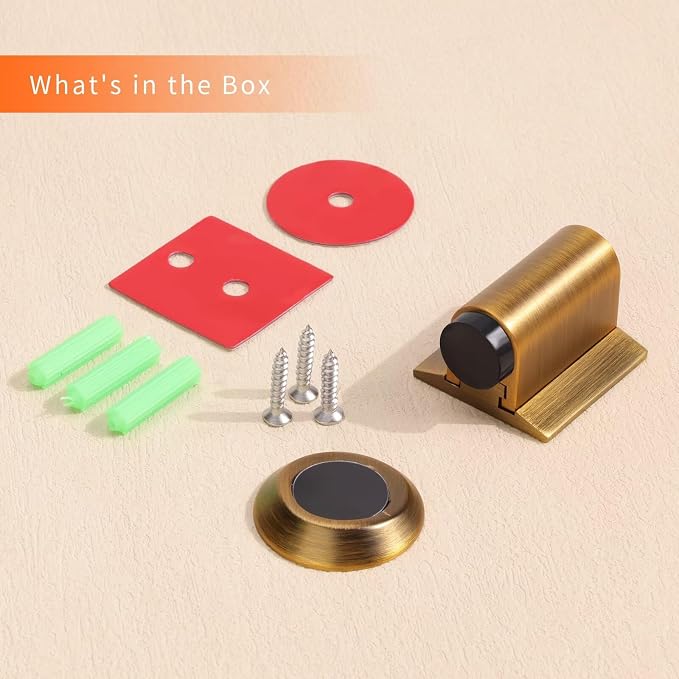 Bak Bo Magnetic Door Stoppers 2 Pack Bottom of Door Holder Keep Door Open No - Image 5