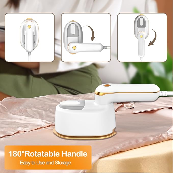 Mini Steam Iron, 2-IN-1 Handheld Size Steamer, 1100W & 15s Fast Heat Up - Image 7