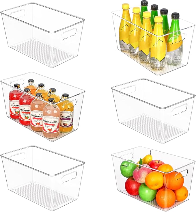 Vtopmart 6 PCS Clear Plastic Storage Bins, Pantry Organizer Containers - Image 9