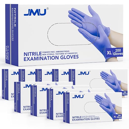 JMU Nitrile Gloves Bulk 2000 Count, 3.5 Mil, Disposable Gloves Latex Free by JMU