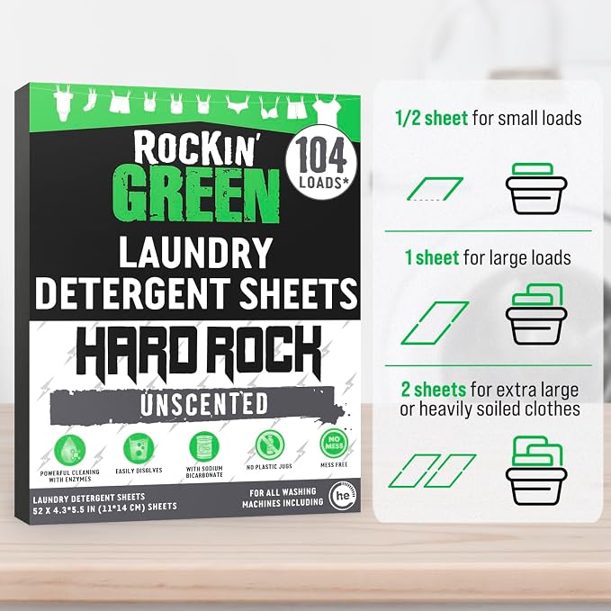 Rockin' Green Hard Rock Travel Laundry Detergent Sheets - Image 4