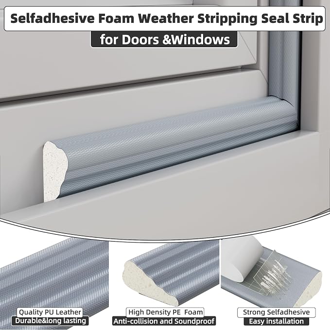 3 Pack*16.4 Ft Weather Stripping Seal Strip - Image 2