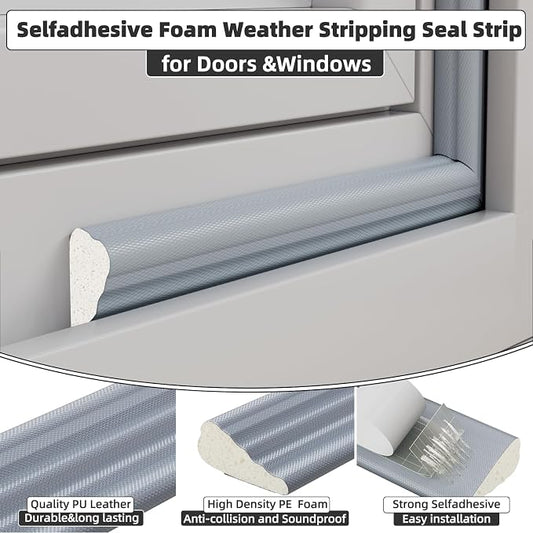 3 Pack*16.4 Ft Weather Stripping Seal Strip - Image 2