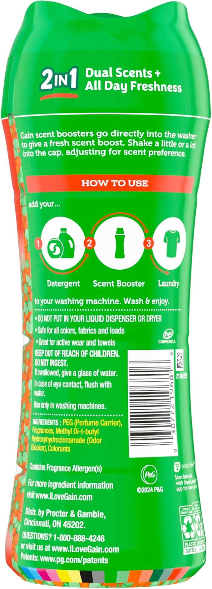 Gain Tango 2-in-1 Laundry Scent Booster Beads, Apple and Mango Scent, 10.7 OZ - Image 11