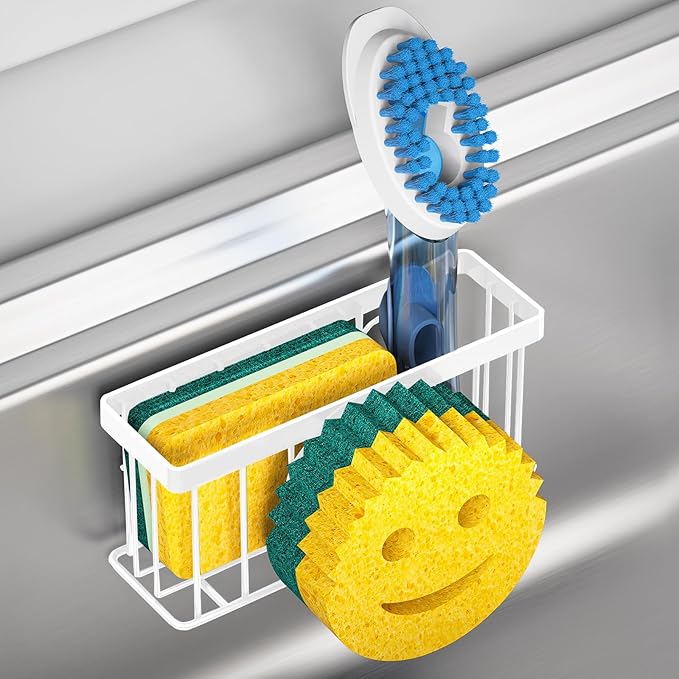 Sponge Holder Smiley Face, Sink Caddy, Sink Organizer by MURLONG