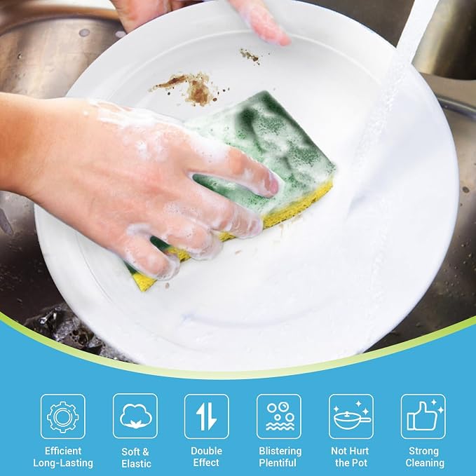 AIDEA Sponges Heavy Duty-12Count, Sponges Kitchen, Sponge - Image 2
