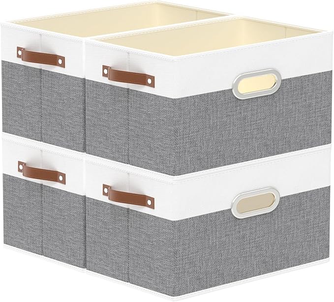 Yawinhe Fabric Storage Baskets, Foldable Closet Organizer by Yawinhe