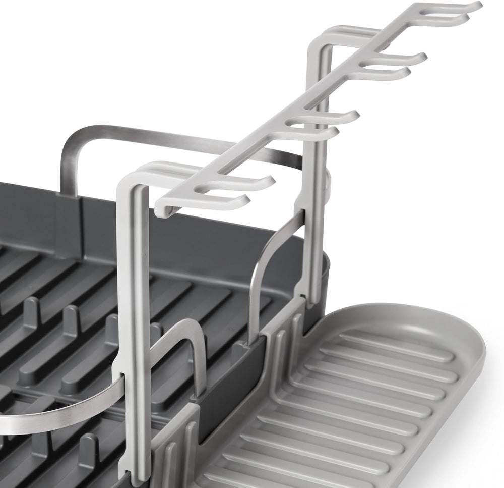 Umbra Holster Dish Rack– Molded Plastic Dish Drying Rack with Drainage Spout,...