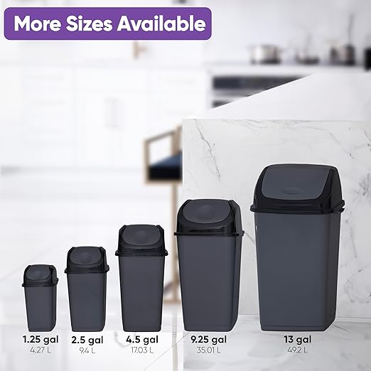 Superio Small 2.5 Gallon Plastic Trash Can - Image 8