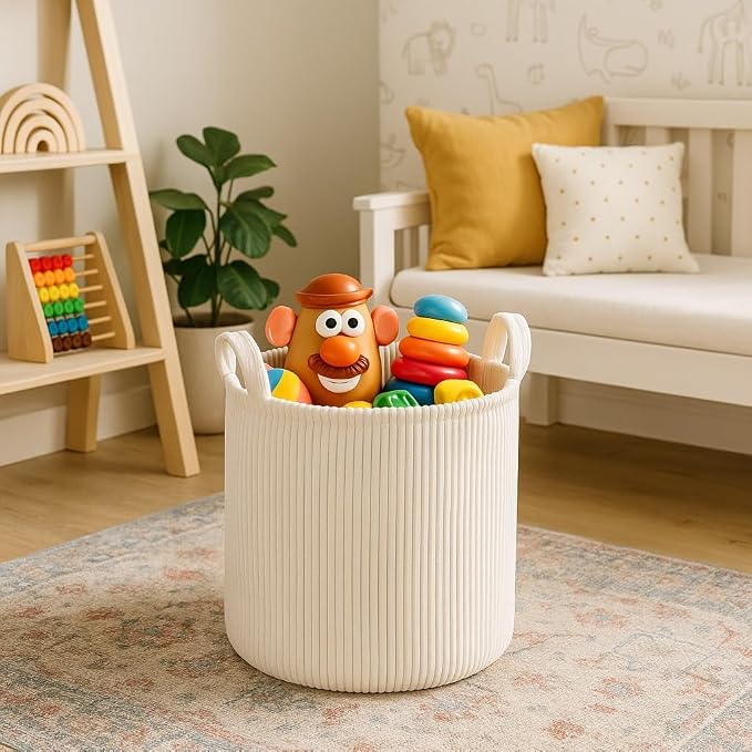 PUTSKA Blanket Basket – Round Storage - Image 5