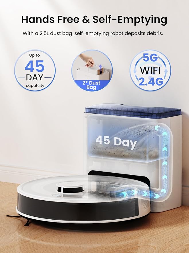 Lefant M2L Plus LiDAR Robot Vacuum and Mop, 190° PSD Obstacle Avoidance - Image 5