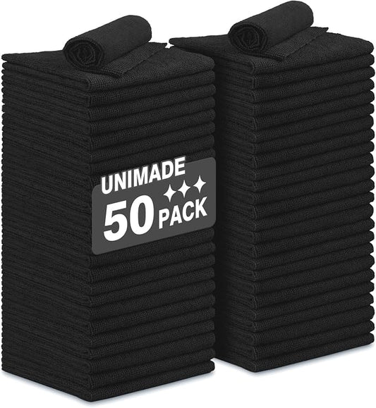 Microfiber Cleaning Cloth, 50 Pack Microfiber Towels by Unimade