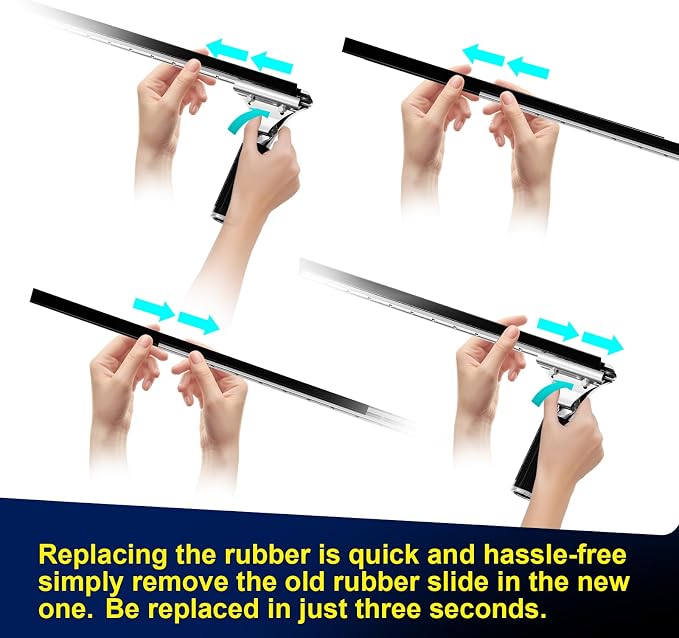 41-Inch High Elasticity Replacement Silicone Squeegee Strips, - Image 3