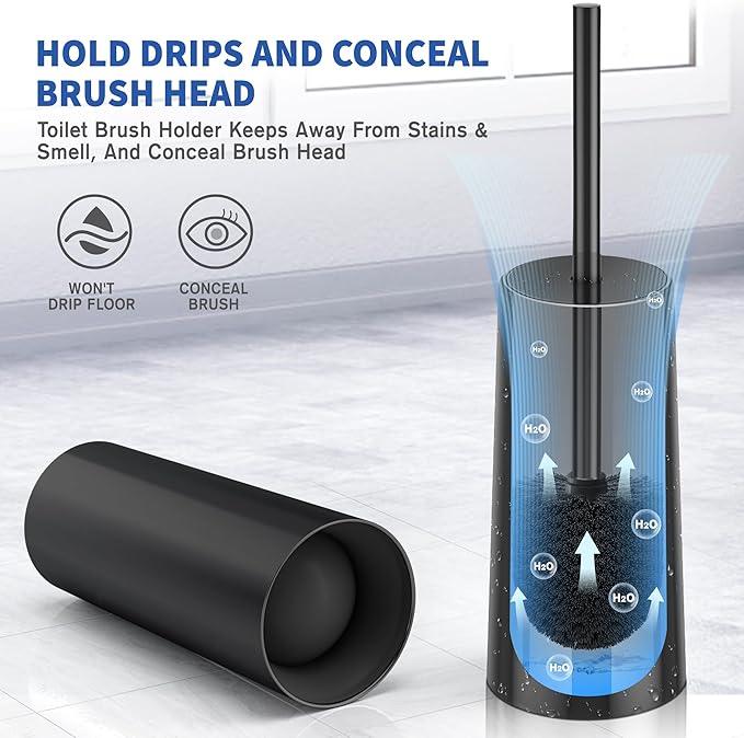 Toilet Brush and Holder, Toilet Brush Stainless Steel, Toilet Bowl Brush - Image 5