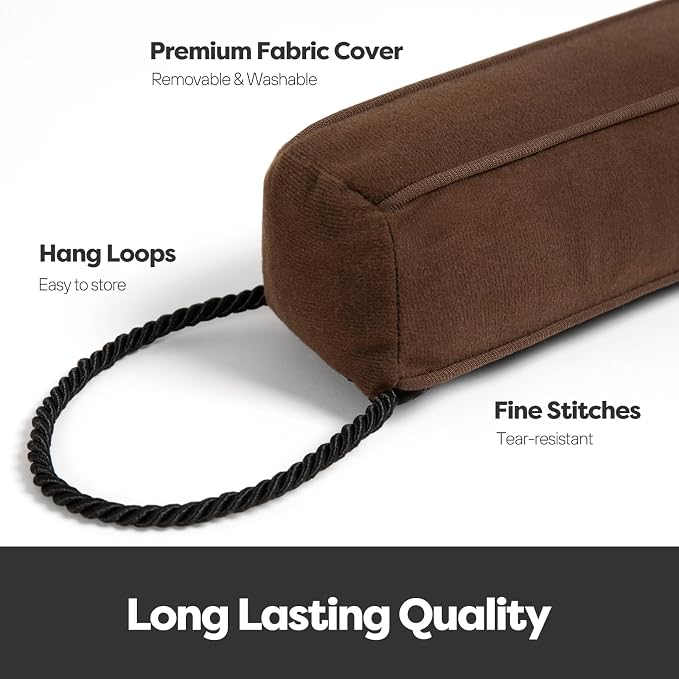 Weighted Door Draft Stopper for Front Door, for Exterior, Back Door, Fits Door - Image 6