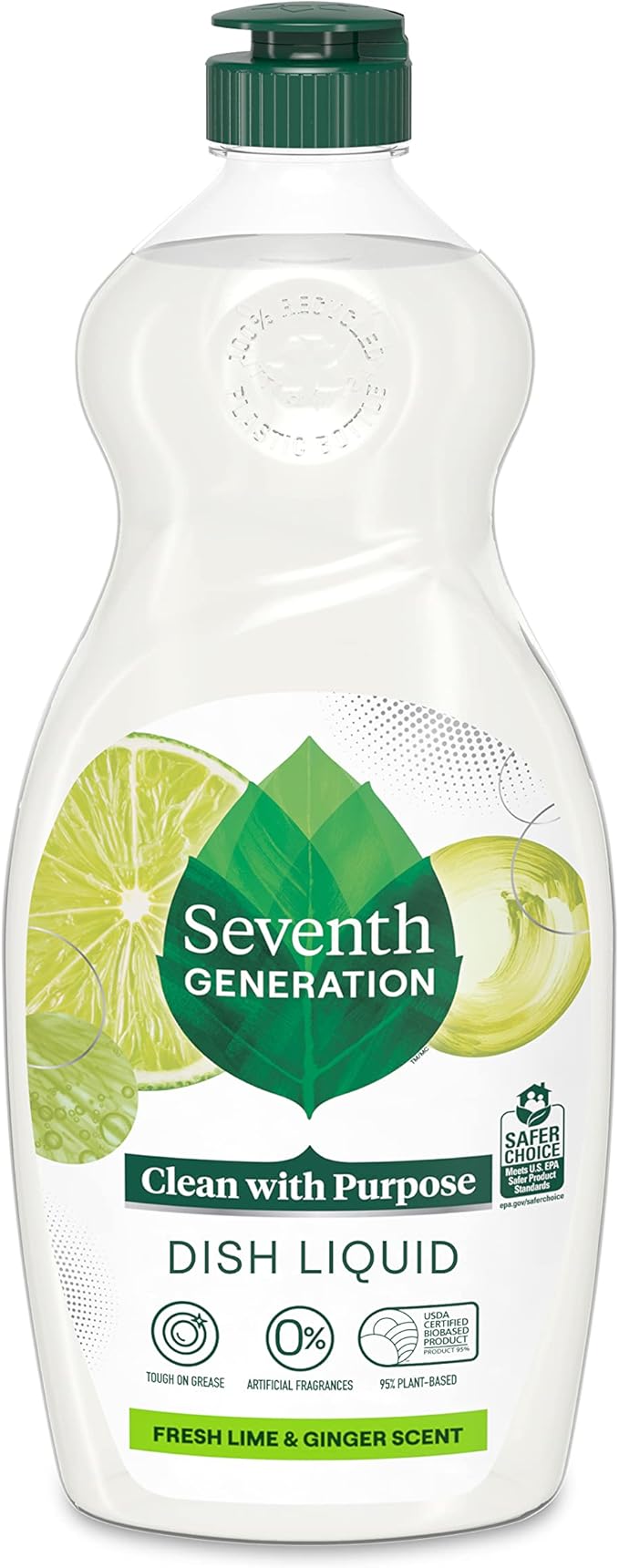 Seventh Generation Dish Soap Fresh Lime & Ginger Scent 1 count Dishwashing Soap by SeventhGeneration