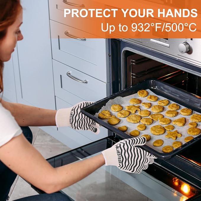 Oven Gloves 932°F Heat Resistant Oven Mitts - Image 2