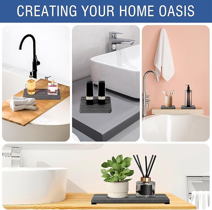 3PCS Water Absorbing Stone Tray, DryingNeat Diatomite Stone Sink Tray, Instant - Image 7
