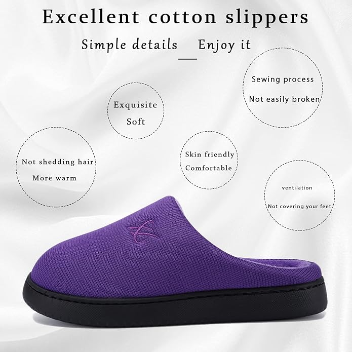 Memory Foam Slippers for Women's and Men's Casual House Shoes - Image 4
