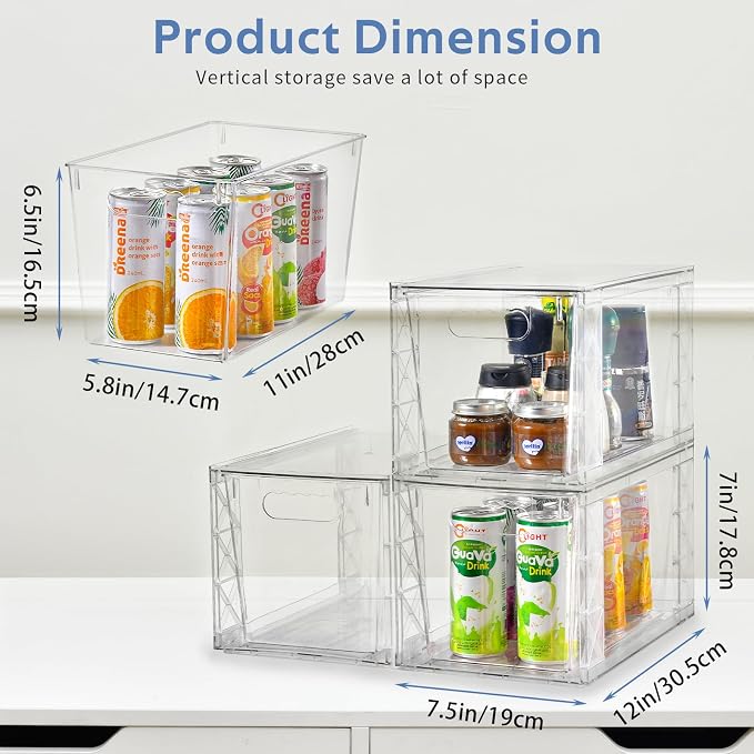 Plastic Drawers Storage, Acrylic Storage Bins - Image 3