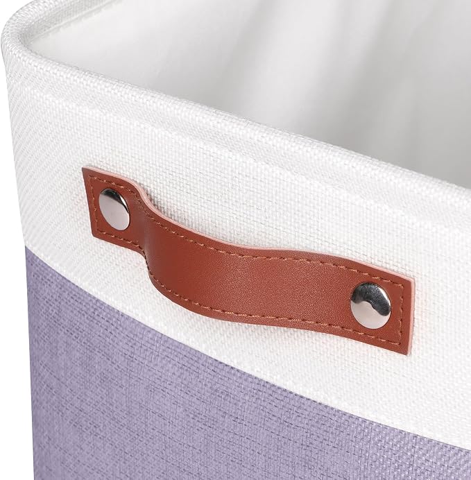 Univivi Large Fabric Storage Baskets Hard Bottom Organizer Bins - Image 5